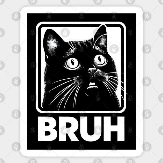 Bruh Cat - Meme Sticker by MakerMind8.2